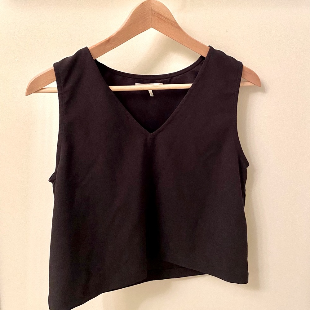*SOLD* Oak + Fort Black V-neck Tank Top